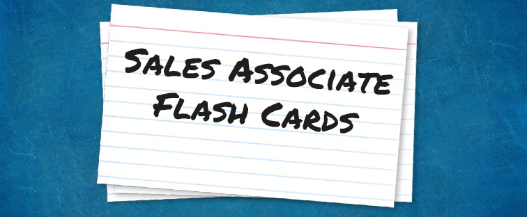 Sales Associate Flash Cards